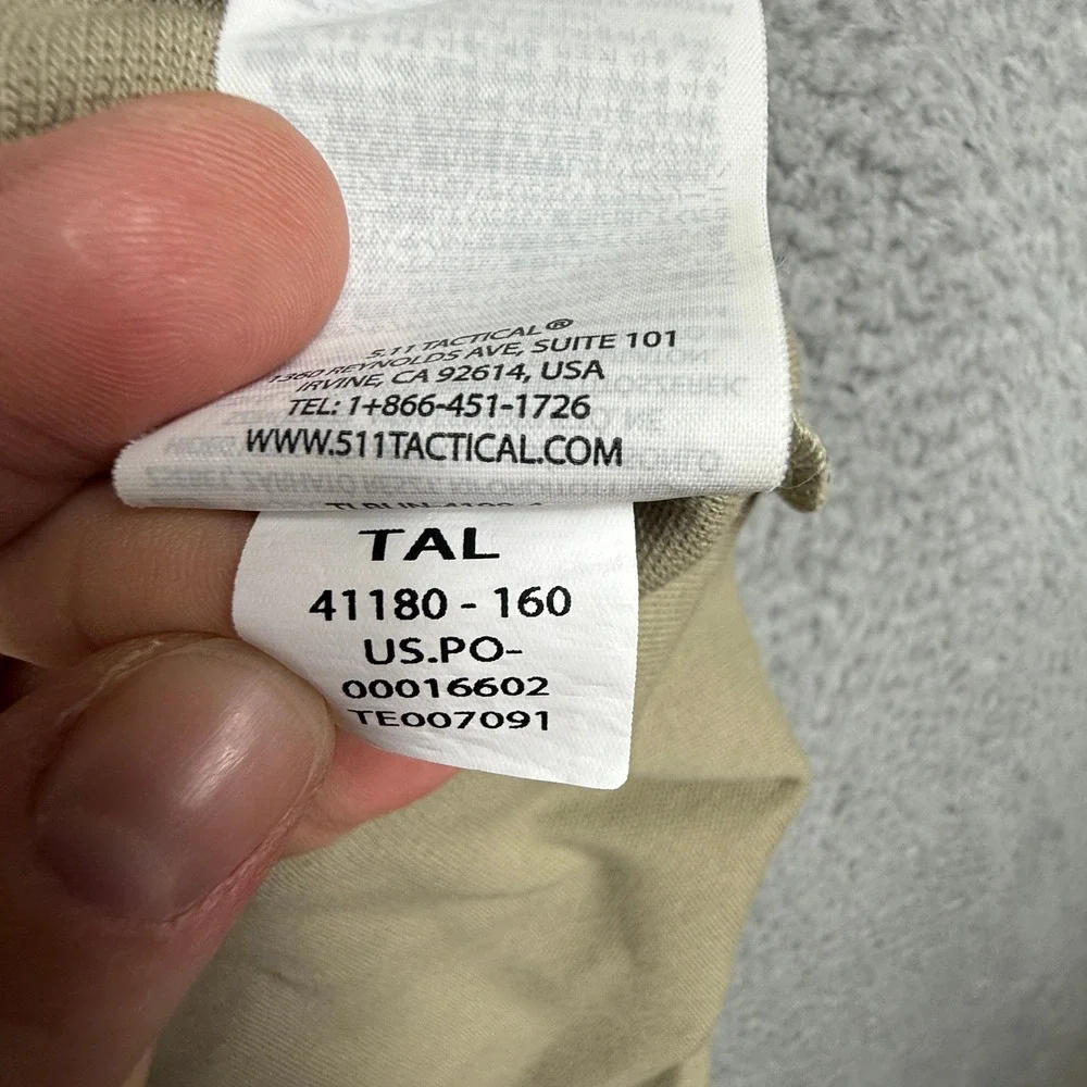 5.11 Tactical Men's‎ Khaki Polo Shirt Short Sleeve XL Breathable Work Utility - Picture 4 of 8